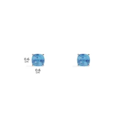 APM Monaco Lagoon Blue Square Stud Earrings- Earrings