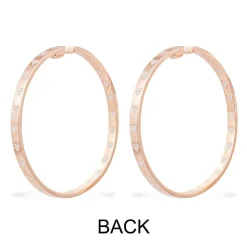 APM Monaco Large Chunky Hoop Earrings With Red Hearts- Earrings