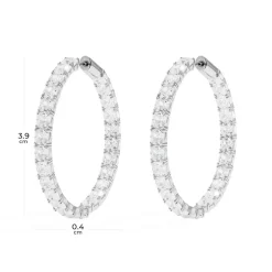 APM Monaco Large Square Hoop Earrings- Earrings