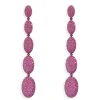 APM Monaco Long Fuchsia Oval Earrings- Earrings