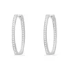 APM Monaco Long Pave Oval Earrings- Earrings