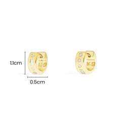 APM Monaco Love Morse Code Huggie Earrings- Earrings