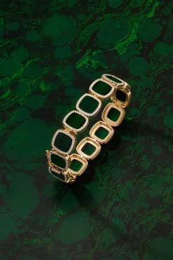 APM Monaco Malachite Bangle- Bracelets