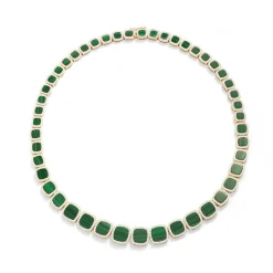 APM Monaco Malachite Choker- Necklaces