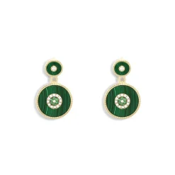 APM Monaco Malachite Ear Jackets- Earrings