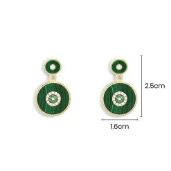 APM Monaco Malachite Ear Jackets- Earrings