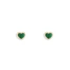 APM Monaco Malachite Heart Stud Earrings- Earrings