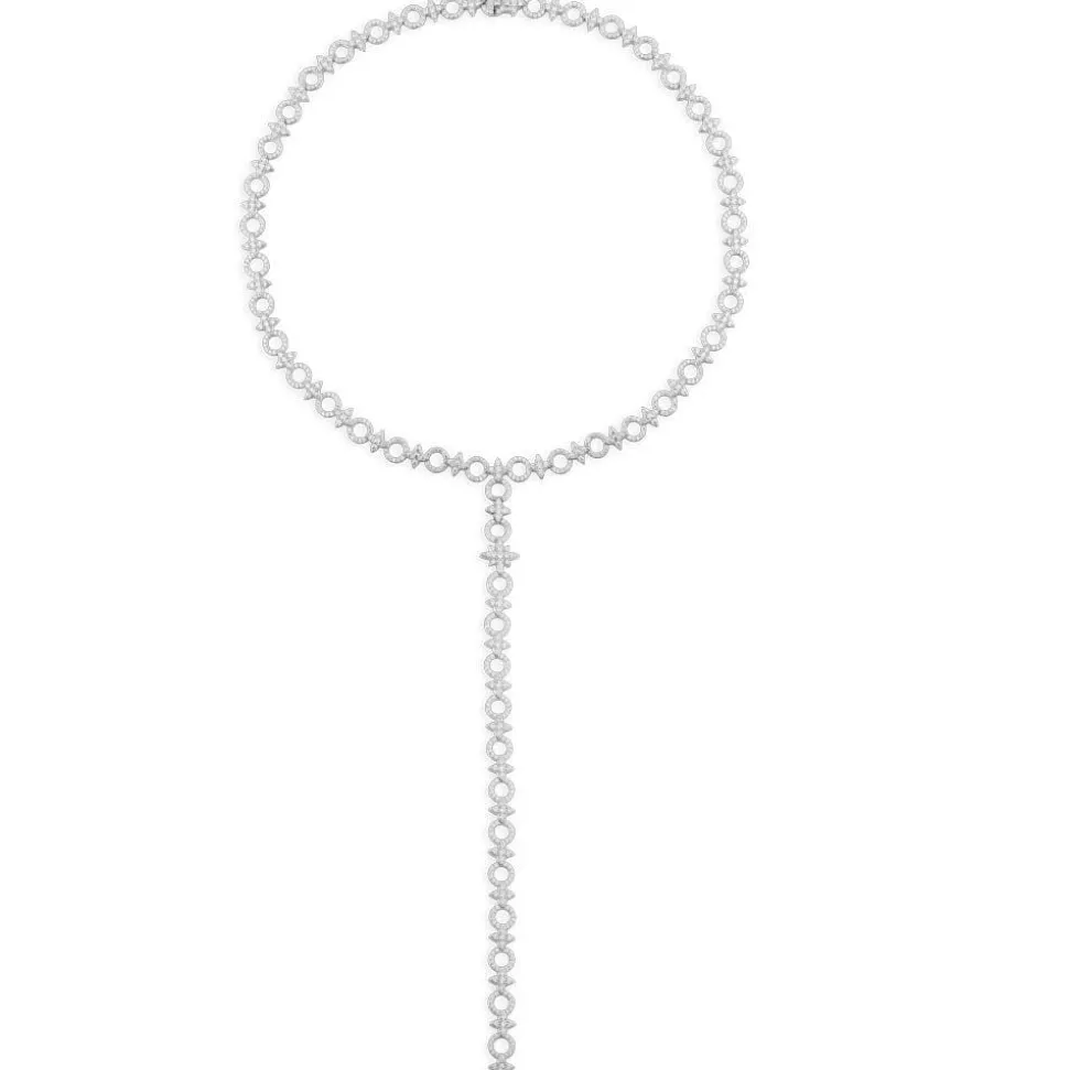 APM Monaco Meteorites & Circles Y-Drop Choker- Necklaces