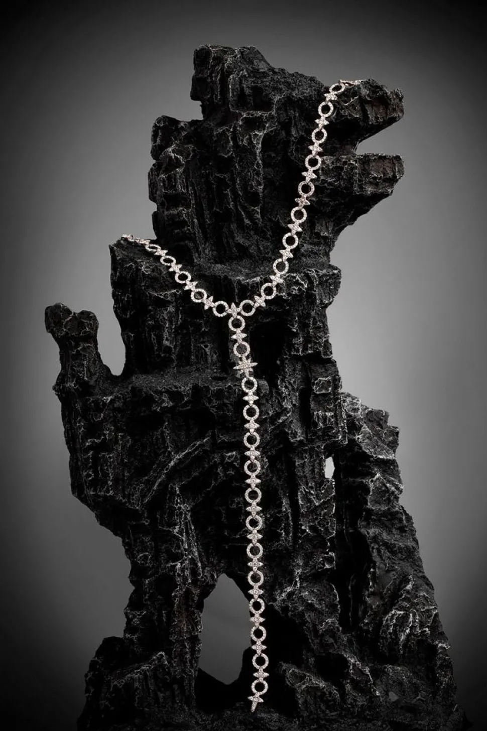 APM Monaco Meteorites & Circles Y-Drop Choker- Necklaces