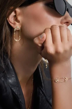 APM Monaco Meteorites Chain Earrings- Earrings