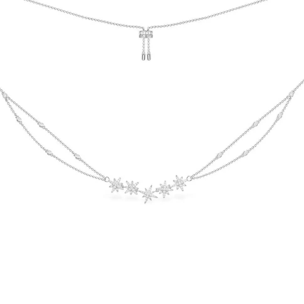 APM Monaco Meteorites Double Chain Adjustable Necklace- Necklaces
