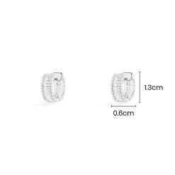APM Monaco Mini Pave Hoop Earrings- Earrings