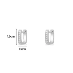 APM Monaco Mini Rectangle Earrings- Earrings
