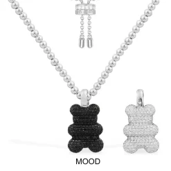 APM Monaco Mood Yummy Bear Adjustable Necklace With Beads- Necklaces