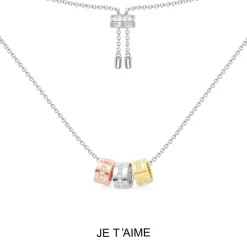 APM Monaco Morse Code Adjustable Necklace- Necklaces