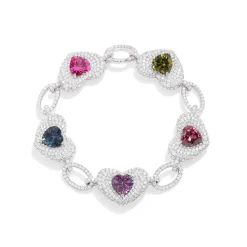 APM Monaco Multicolor Heart Bracelet- Bracelets