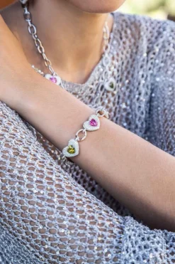 APM Monaco Multicolor Heart Bracelet- Bracelets