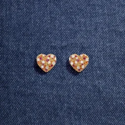 APM Monaco Multicolor Heart Earrings- Earrings