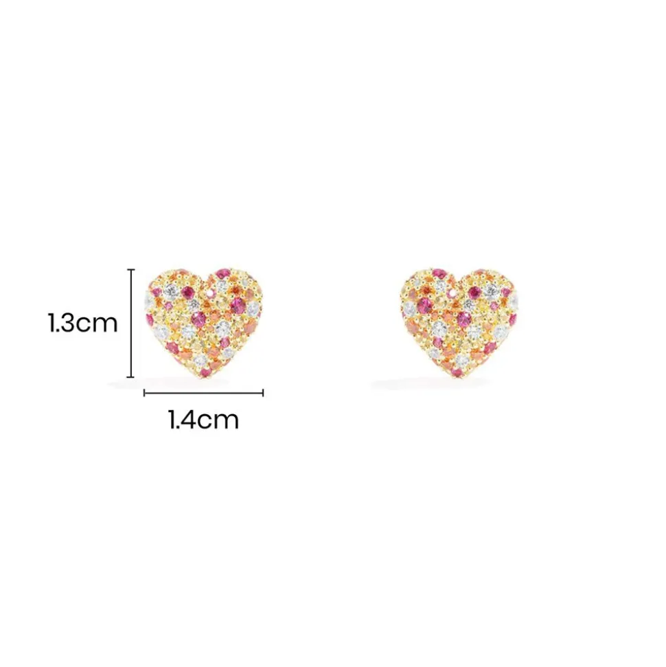 APM Monaco Multicolor Heart Earrings- Earrings