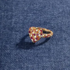 APM Monaco Multicolor Heart Ring- Rings