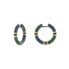 APM Monaco Multicolor Pave Hoop Earrings- Earrings