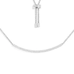 APM Monaco Pave Adjustable Necklace- Necklaces