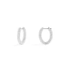 APM Monaco Pave Hoop Earrings- Earrings