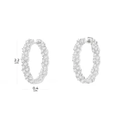 APM Monaco Pave Hoop Earrings- Earrings