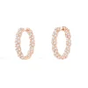 APM Monaco Pave Hoop Earrings- Earrings
