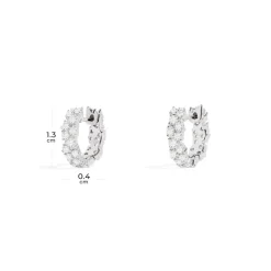 APM Monaco Pave Huggie Earrings- Earrings