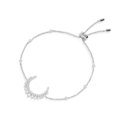APM Monaco Pave Lune Adjustable Bracelet- Bracelets
