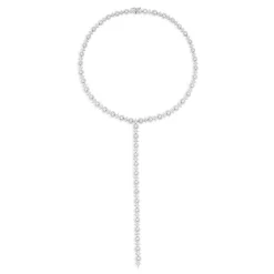 APM Monaco Pave Meteorites & Circles Y-Drop Choker- Necklaces