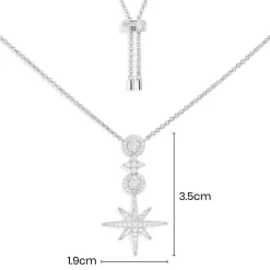 APM Monaco Pave Meteorites & Circles Adjustable Necklace- Necklaces