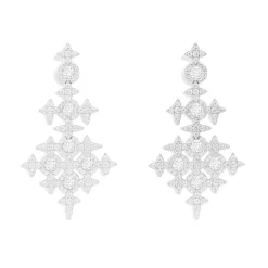 APM Monaco Pave Meteorites & Circles Drop Earrings- Earrings