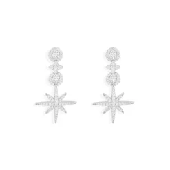 APM Monaco Pave Meteorites & Circles Drop Earrings- Earrings