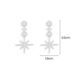 APM Monaco Pave Meteorites & Circles Drop Earrings- Earrings