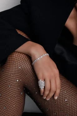 APM Monaco Pave Meteorites & Circles Bracelet- Bracelets
