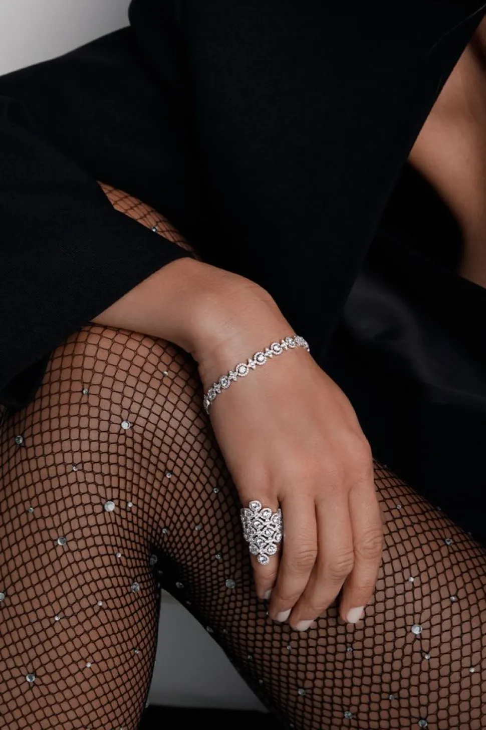 APM Monaco Pave Meteorites & Circles Bracelet- Bracelets