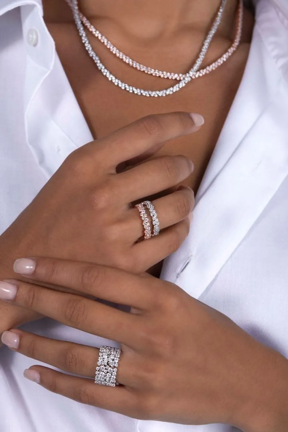 APM Monaco Pave Ring- Rings