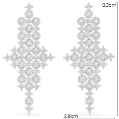 APM Monaco Pave Statement Meteorites Drop Earrings- Earrings