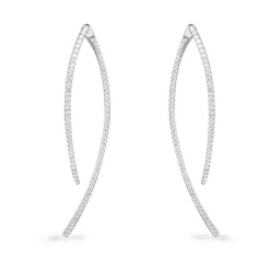 APM Monaco Paved Geometric Ear Jackets- Earrings