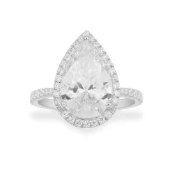 APM Monaco Pear Pave Ring- Rings