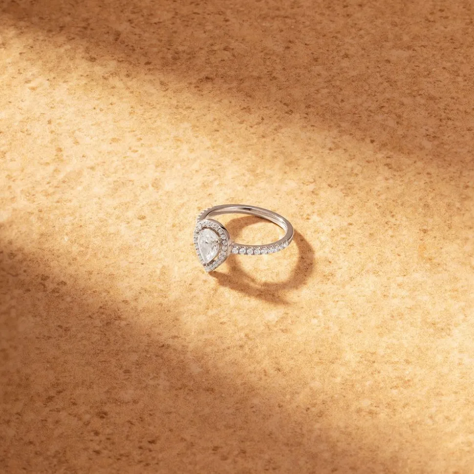 APM Monaco Pear Pave Ring- Rings