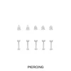APM Monaco Pear Piercing Earrings Set- Earrings