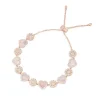 APM Monaco Pink Nacre Heart & Dot Adjustable Bracelet- Bracelets