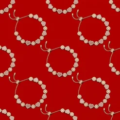 APM Monaco Pink Nacre Heart & Dot Adjustable Bracelet- Bracelets