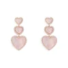 APM Monaco Pink Nacre Heart Earrings- Earrings