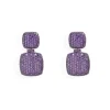 APM Monaco Purple Square Earrings- Earrings