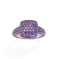 APM Monaco Purple Square Ring- Rings