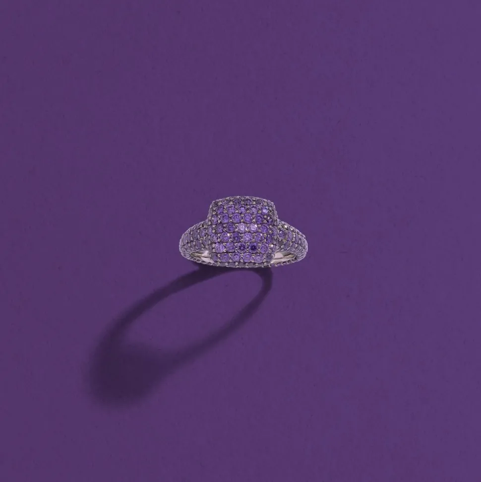 APM Monaco Purple Square Ring- Rings